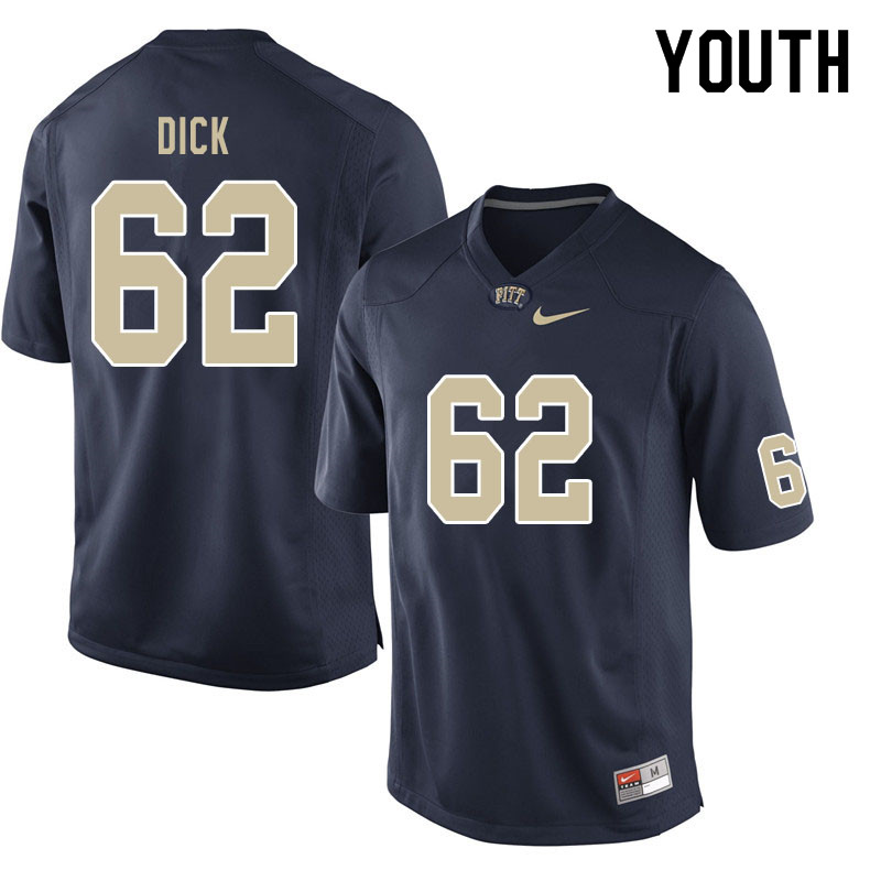 Youth #62 Liam Dick Pitt Panthers College Football Jerseys Sale-Navy